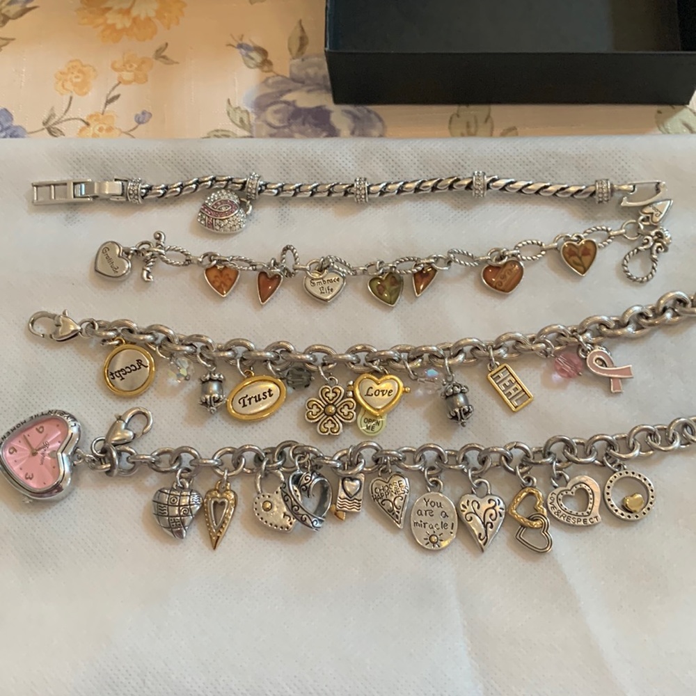 Brighton Cancer Awareness Bracelets- set of 4